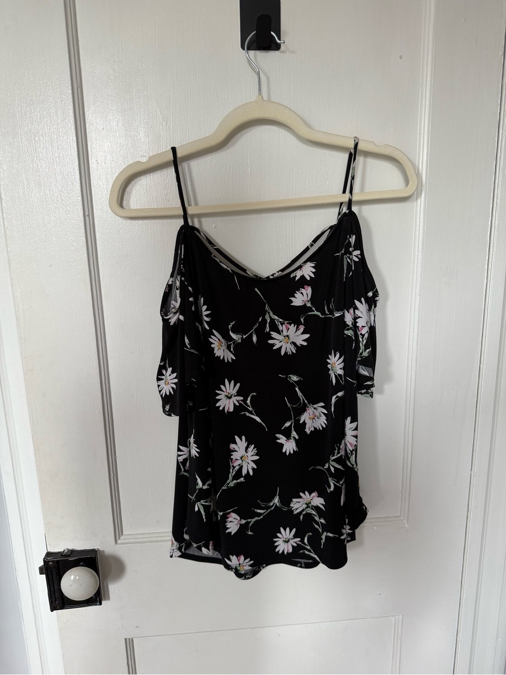 Kaileigh Black Floral Off The Shoulder Top
